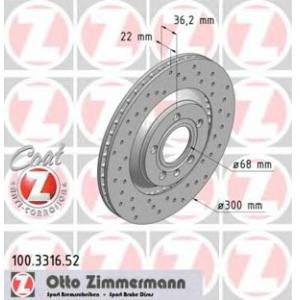 спирачен диск ZIMMERMANN 100.3316.52 