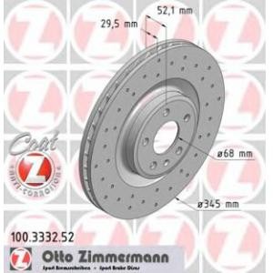 спирачен диск ZIMMERMANN 100.3332.52 