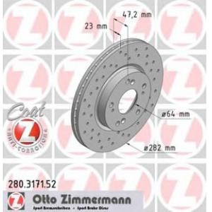 спирачен диск ZIMMERMANN 280.3171.52