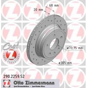 спирачен диск ZIMMERMANN 290.2259.52