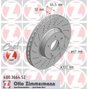 спирачен диск ZIMMERMANN 400.3664.52
