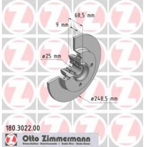 спирачен диск ZIMMERMANN 180.3022.00 
