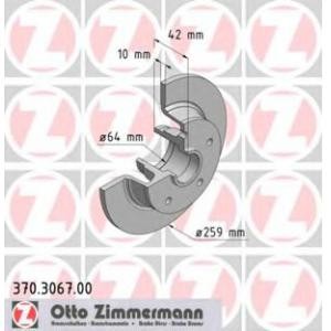 спирачен диск ZIMMERMANN 370.3067.00