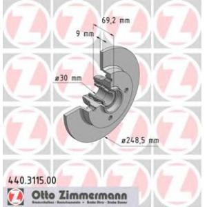 спирачен диск ZIMMERMANN 440.3115.00 