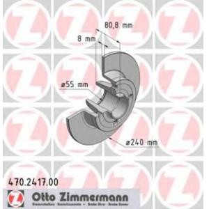 спирачен диск ZIMMERMANN 470.2417.00 