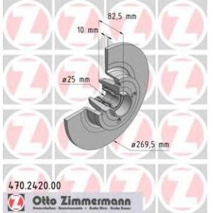 спирачен диск ZIMMERMANN 470.2420.00 