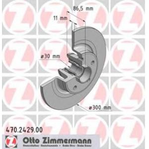 спирачен диск ZIMMERMANN 470.2429.00 