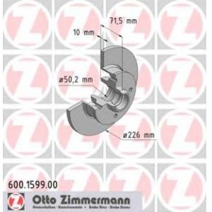 спирачен диск ZIMMERMANN 600.1599.00
