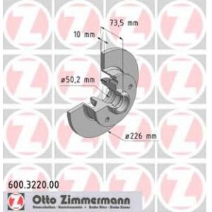 спирачен диск ZIMMERMANN 600.3220.00