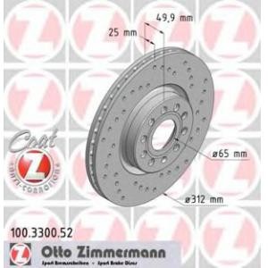 спирачен диск ZIMMERMANN 100.3300.52 