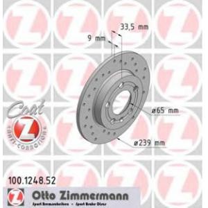 спирачен диск ZIMMERMANN 100.1248.52 