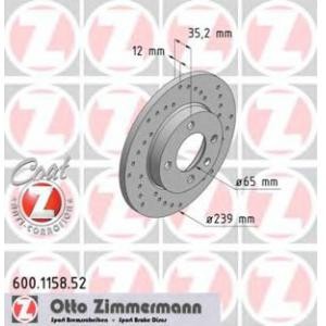 спирачен диск ZIMMERMANN 600.1158.52