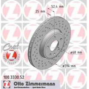спирачен диск ZIMMERMANN 100.3330.52