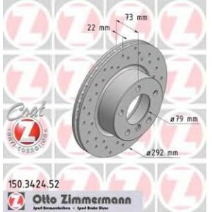 спирачен диск ZIMMERMANN 150.3424.52 