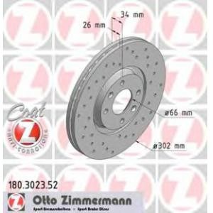 спирачен диск ZIMMERMANN 180.3023.52 