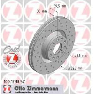 спирачен диск ZIMMERMANN 100.1238.52 