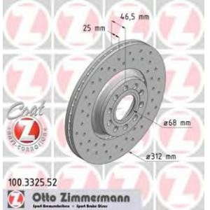 спирачен диск ZIMMERMANN 100.3325.52 