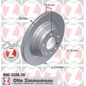 спирачен диск ZIMMERMANN 600.3228.20