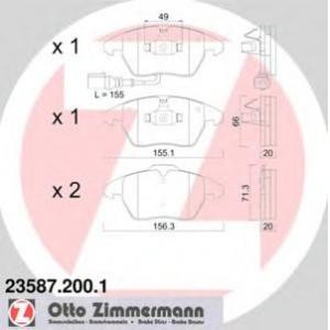 накладки ZIMMERMANN 23587.200.1 