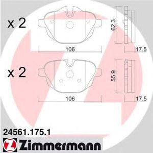 накладки ZIMMERMANN 24561.175.1 