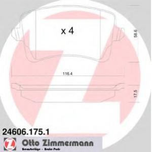накладки ZIMMERMANN 24606.175.1 