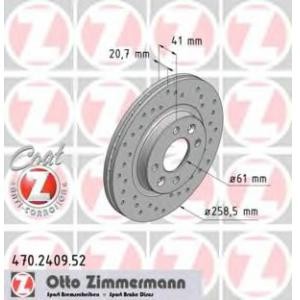 спирачен диск ZIMMERMANN 470.2409.52 