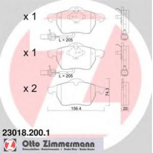 накладки ZIMMERMANN 23018.200.1 