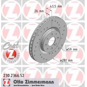 спирачен диск ZIMMERMANN 230.2366.52 