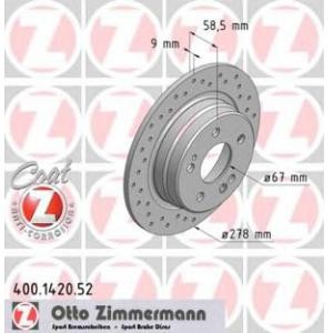 спирачен диск ZIMMERMANN 400.1420.52 