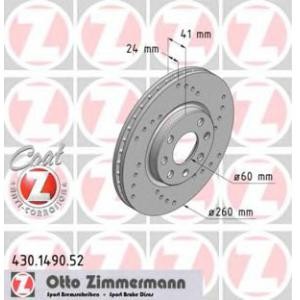 спирачен диск ZIMMERMANN 430.1490.52 