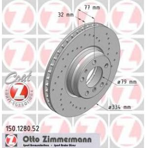 спирачен диск ZIMMERMANN 150.1280.52 