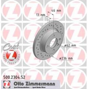 спирачен диск ZIMMERMANN 500.2304.52 