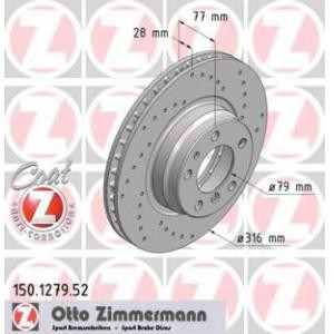 спирачен диск ZIMMERMANN 150.1279.52 