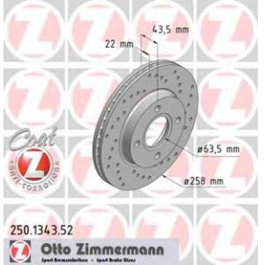 спирачен диск ZIMMERMANN 250.1343.52 