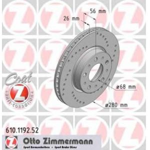 спирачен диск ZIMMERMANN 610.1192.52