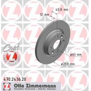 спирачен диск ZIMMERMANN 470.2436.20 