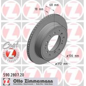 спирачен диск ZIMMERMANN 590.2807.20