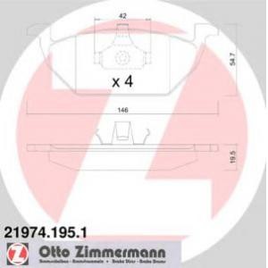 накладки ZIMMERMANN 21974.195.1 