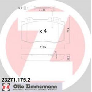 накладки ZIMMERMANN 23271.175.2 