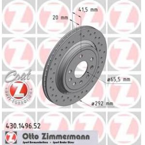 спирачен диск ZIMMERMANN 430.1496.52 