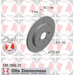 спирачен диск ZIMMERMANN 590.2806.20