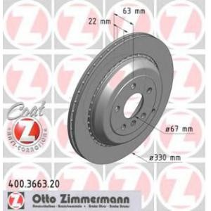 спирачен диск ZIMMERMANN 400.3663.20 