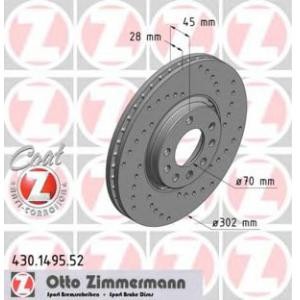 спирачен диск ZIMMERMANN 430.1495.52 