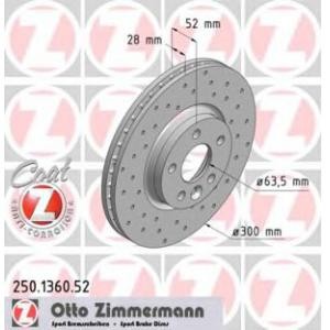 спирачен диск ZIMMERMANN 250.1360.52 