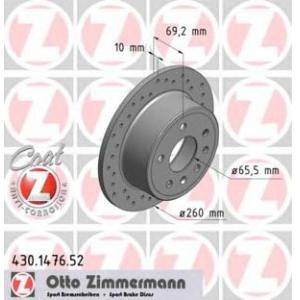 спирачен диск ZIMMERMANN 430.1476.52 