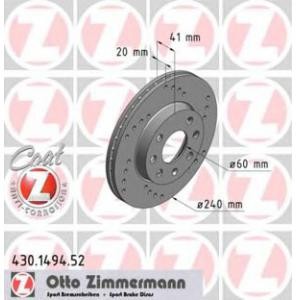 спирачен диск ZIMMERMANN 430.1494.52 