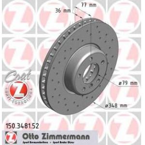 спирачен диск ZIMMERMANN 150.3481.52