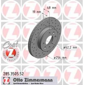 спирачен диск ZIMMERMANN 285.3505.52