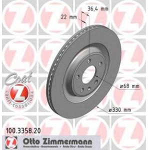 спирачен диск ZIMMERMANN 100.3358.20