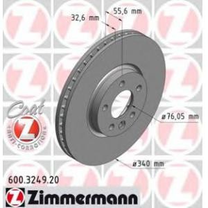 спирачен диск ZIMMERMANN 600.3249.20